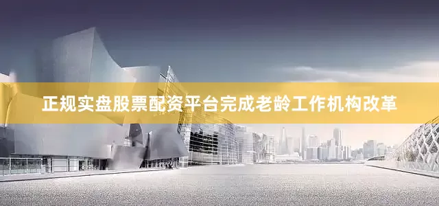 正规实盘股票配资平台完成老龄工作机构改革